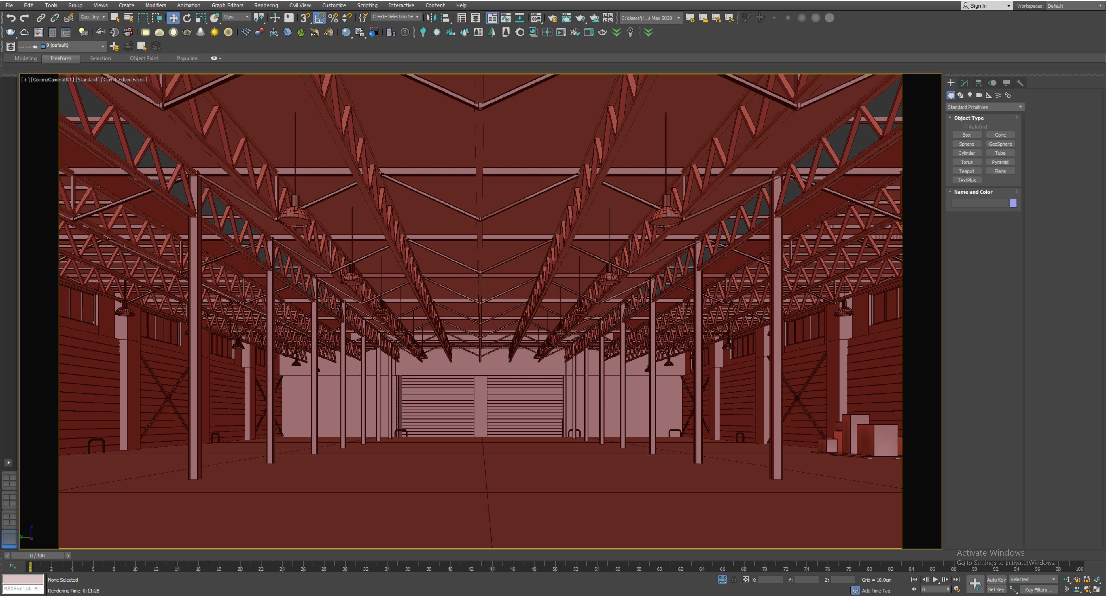 low poly warehouse 20 Low-poly 3D model_5