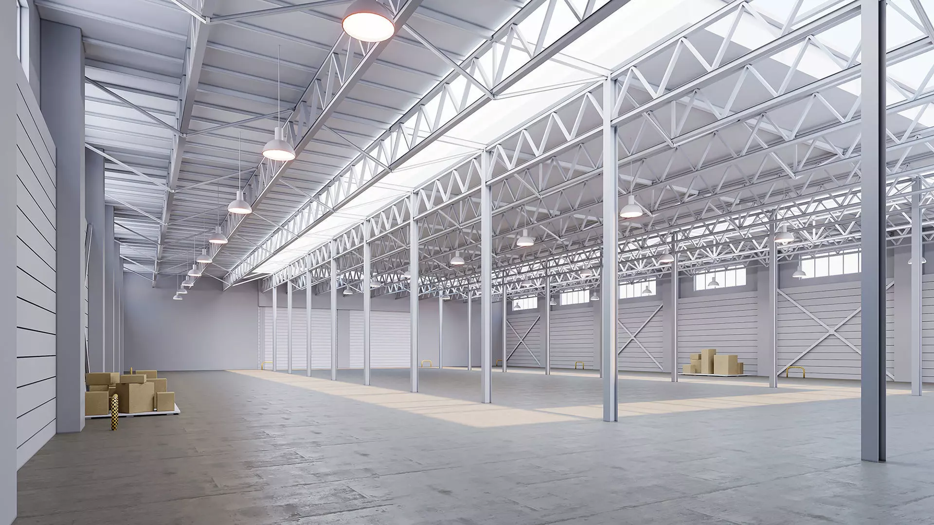 low poly warehouse 20 Low-poly 3D model_0