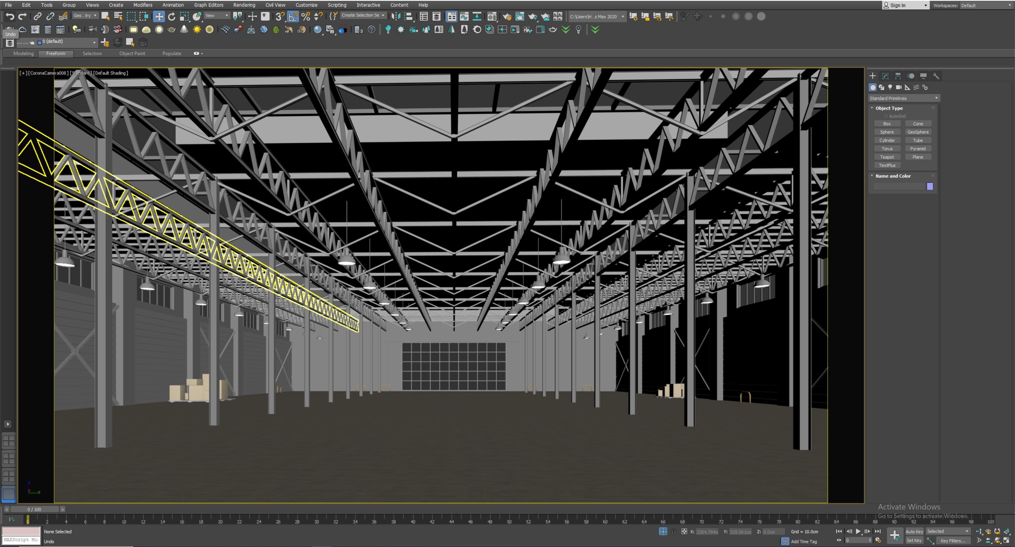 low poly warehouse 20 Low-poly 3D model_9