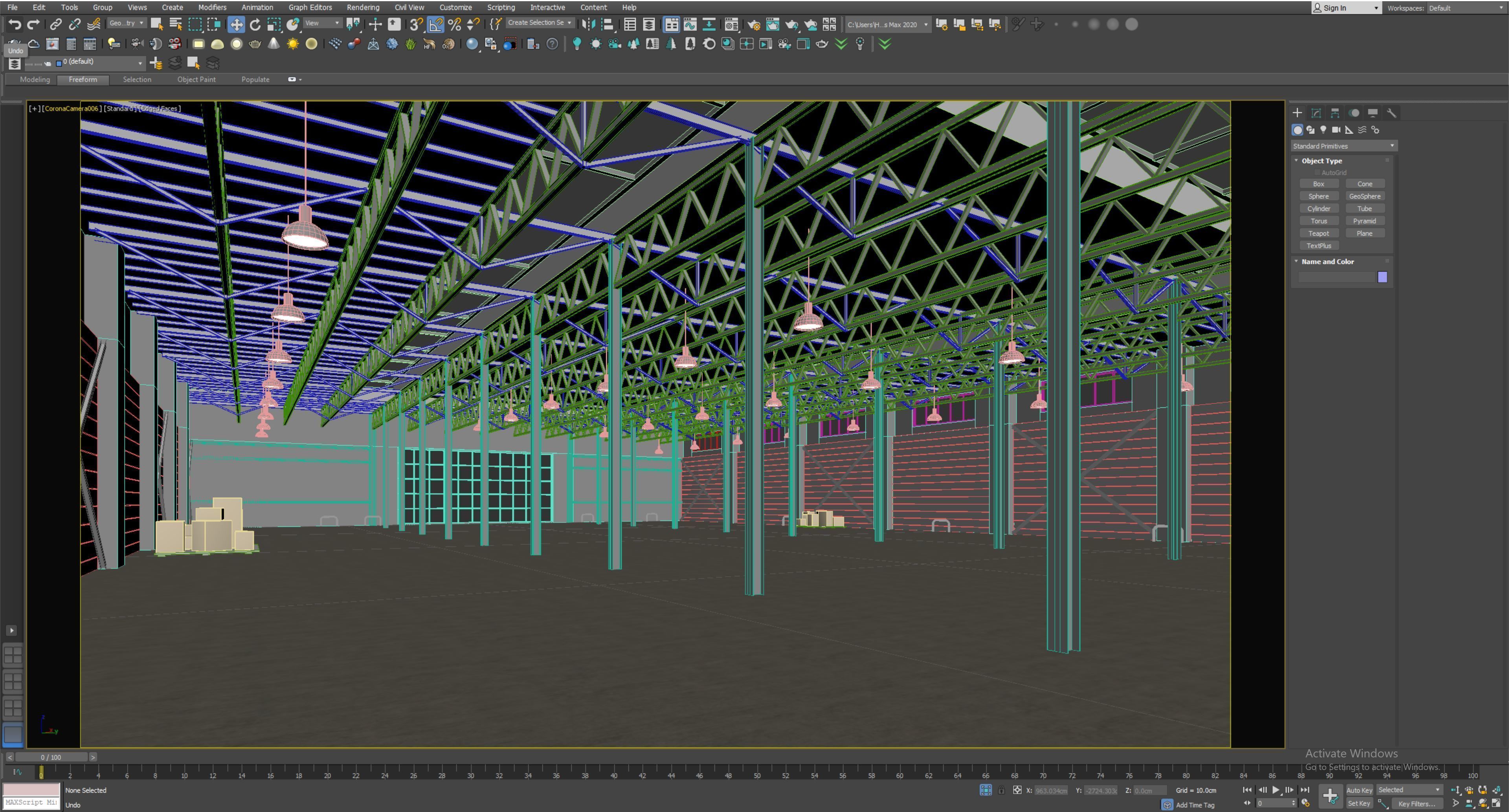 low poly warehouse 20 Low-poly 3D model_8