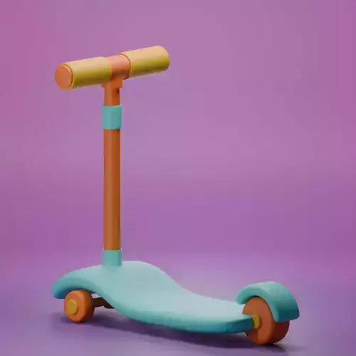 Cartoon style Kick Scooter