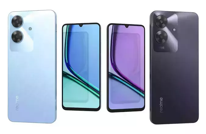 Realme Note 60 Marble Black And Voyage Blue