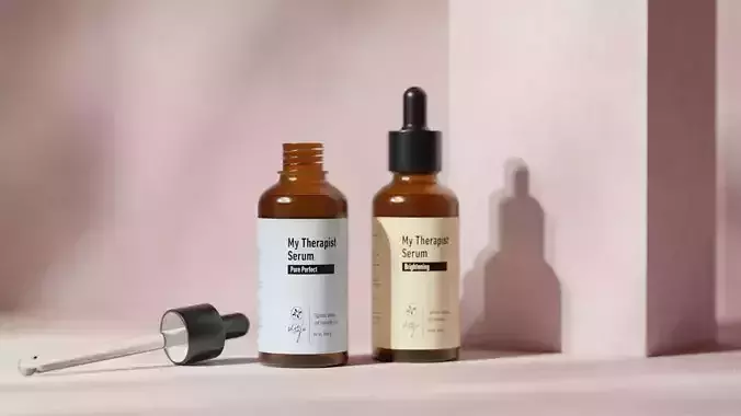 Cosmetics Serum 4 Animation and full Studio LIght