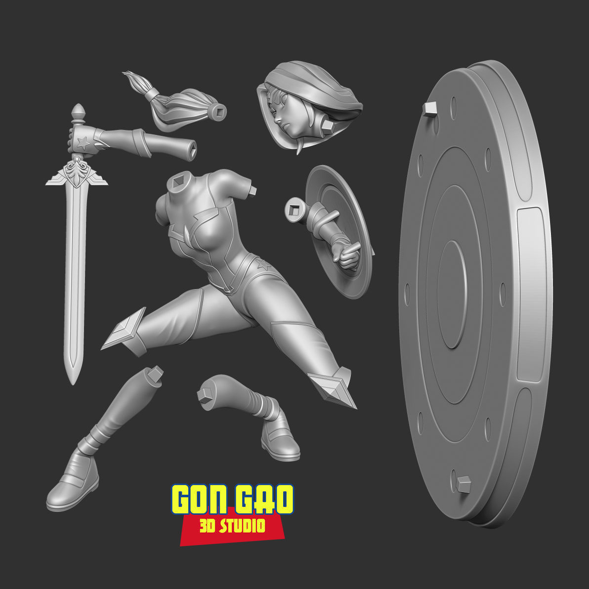 Wonder Woman 3D print model_2