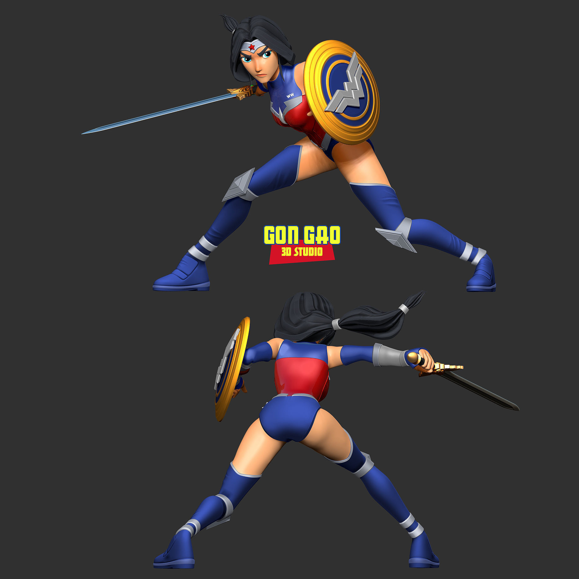 Wonder Woman 3D print model_1