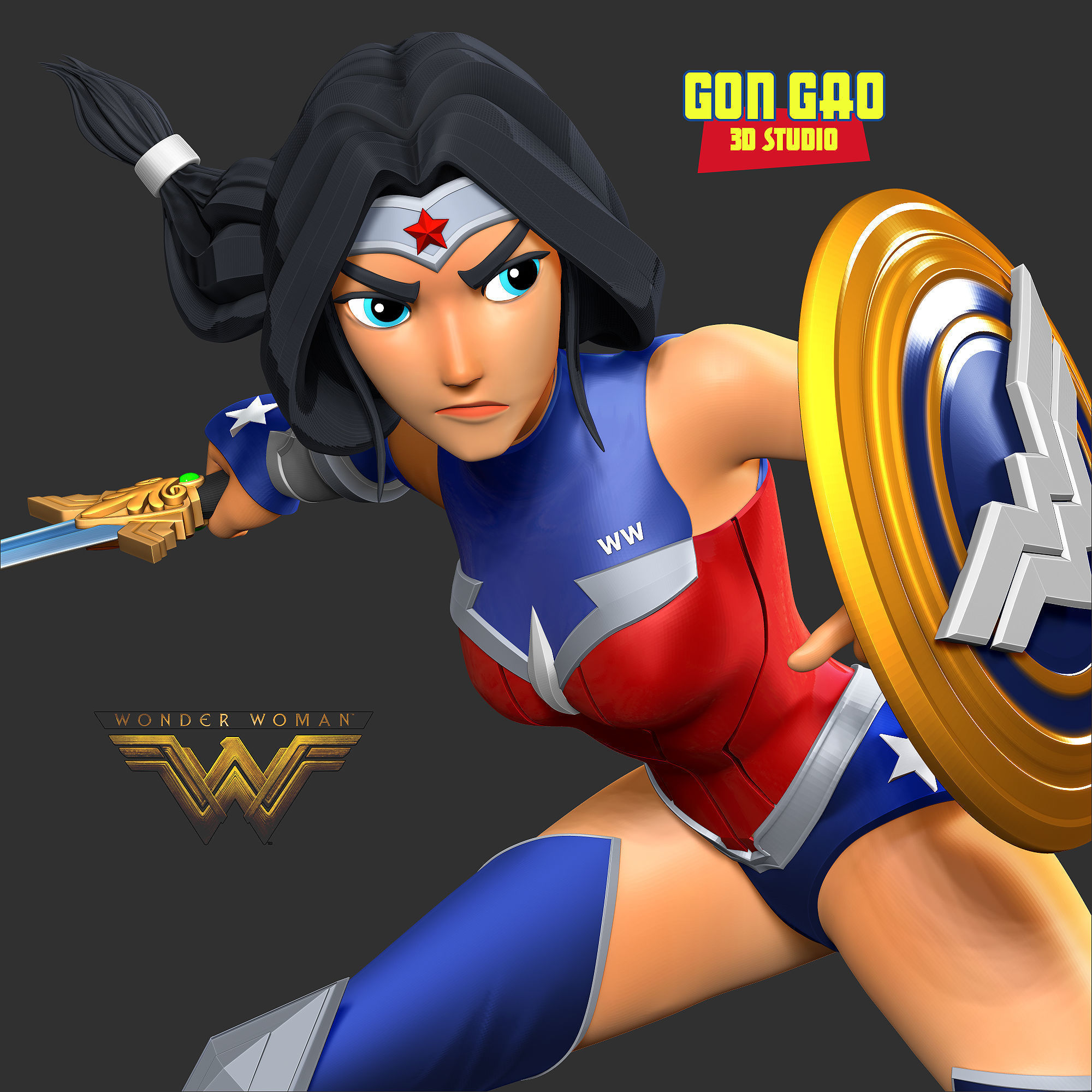 Wonder Woman 3D print model_4