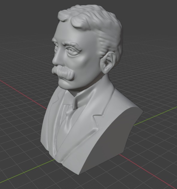 Ferdinand de Saussure 3D print model_11