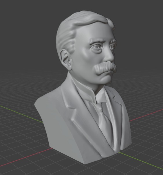 Ferdinand de Saussure 3D print model_4