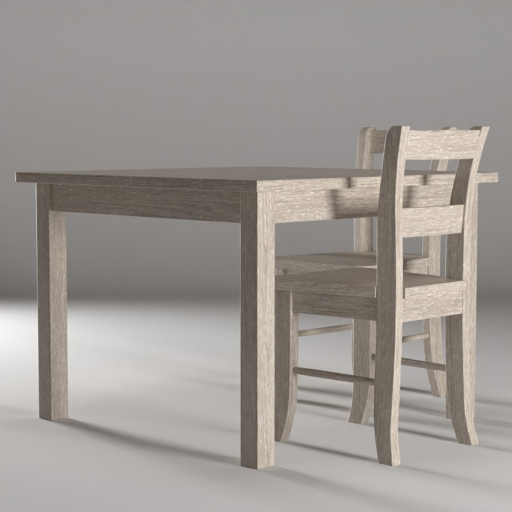 Toddler Play Table 3D model_3