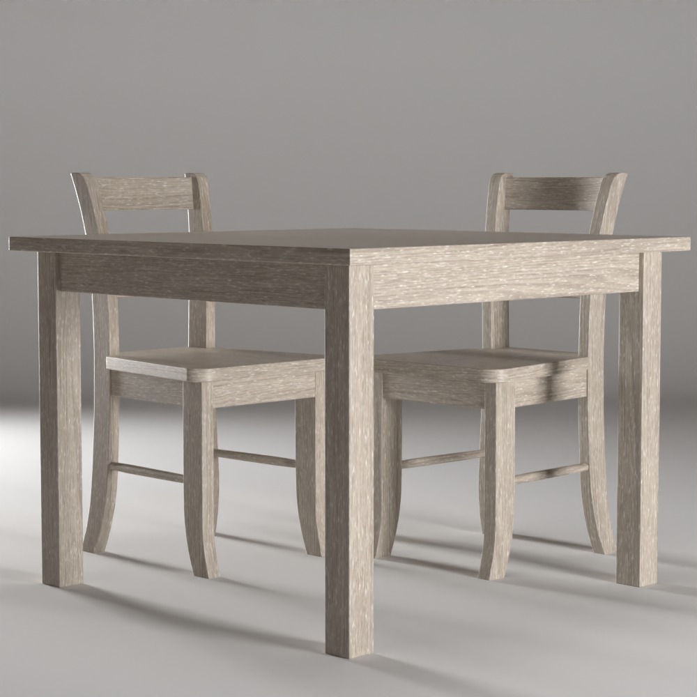 Toddler Play Table 3D model_1