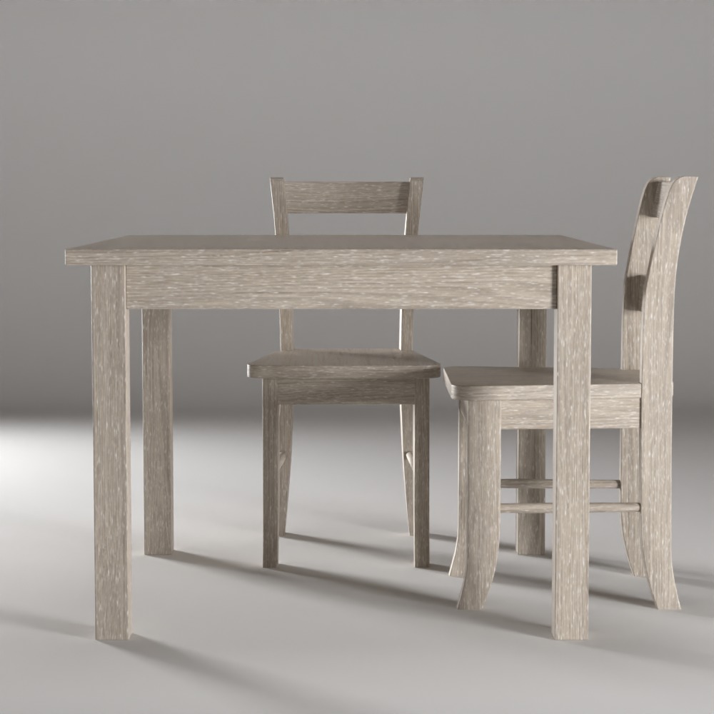 Toddler Play Table 3D model_2