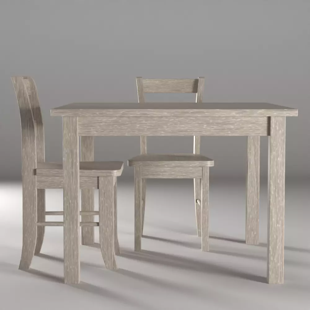 Toddler Play Table 3D model_0