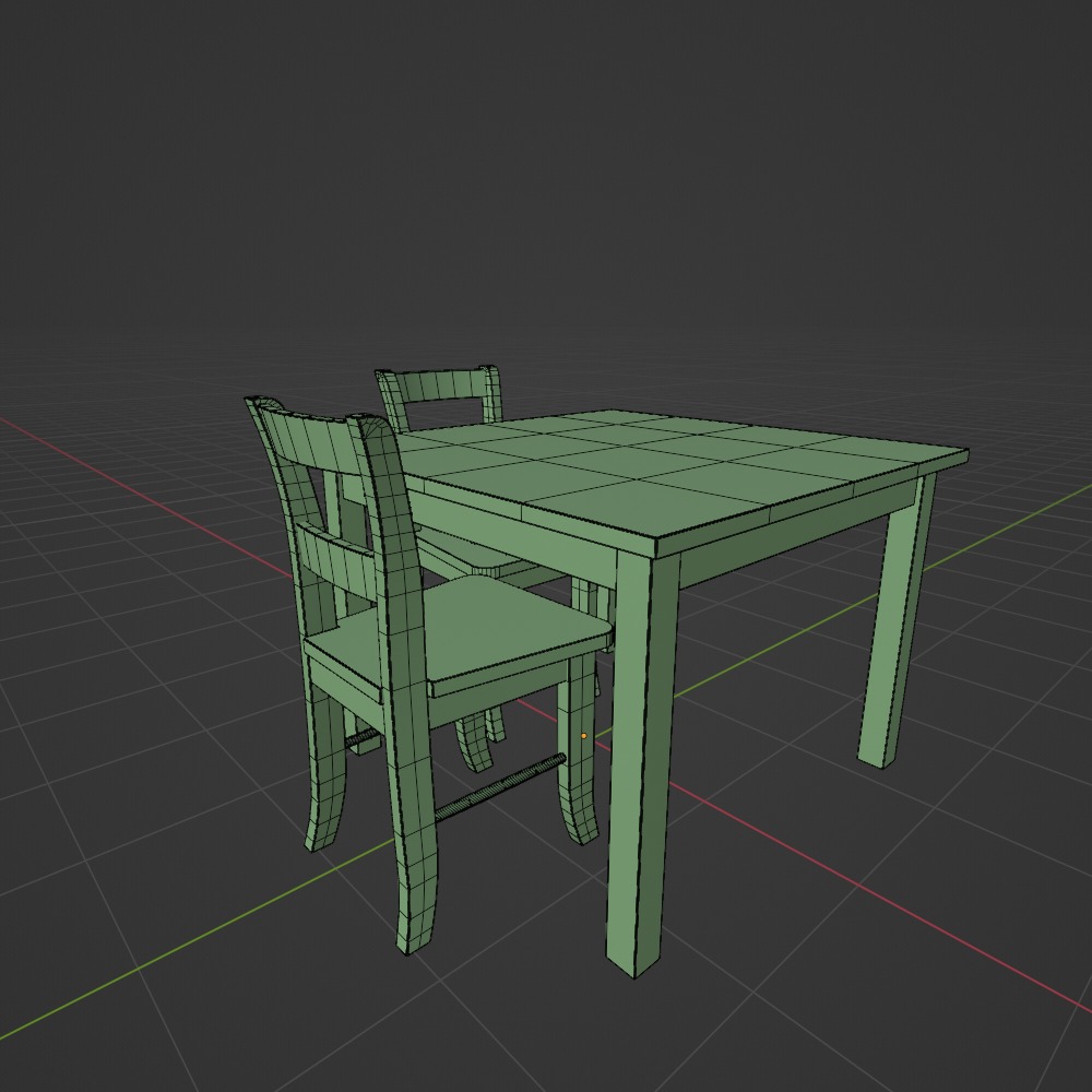 Toddler Play Table 3D model_7