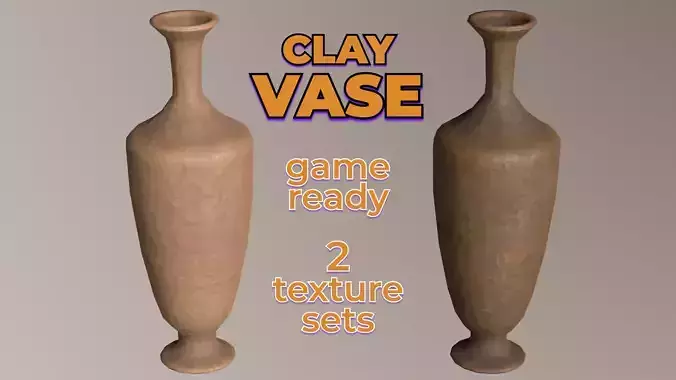 Old Clay Vase ceramic flower container