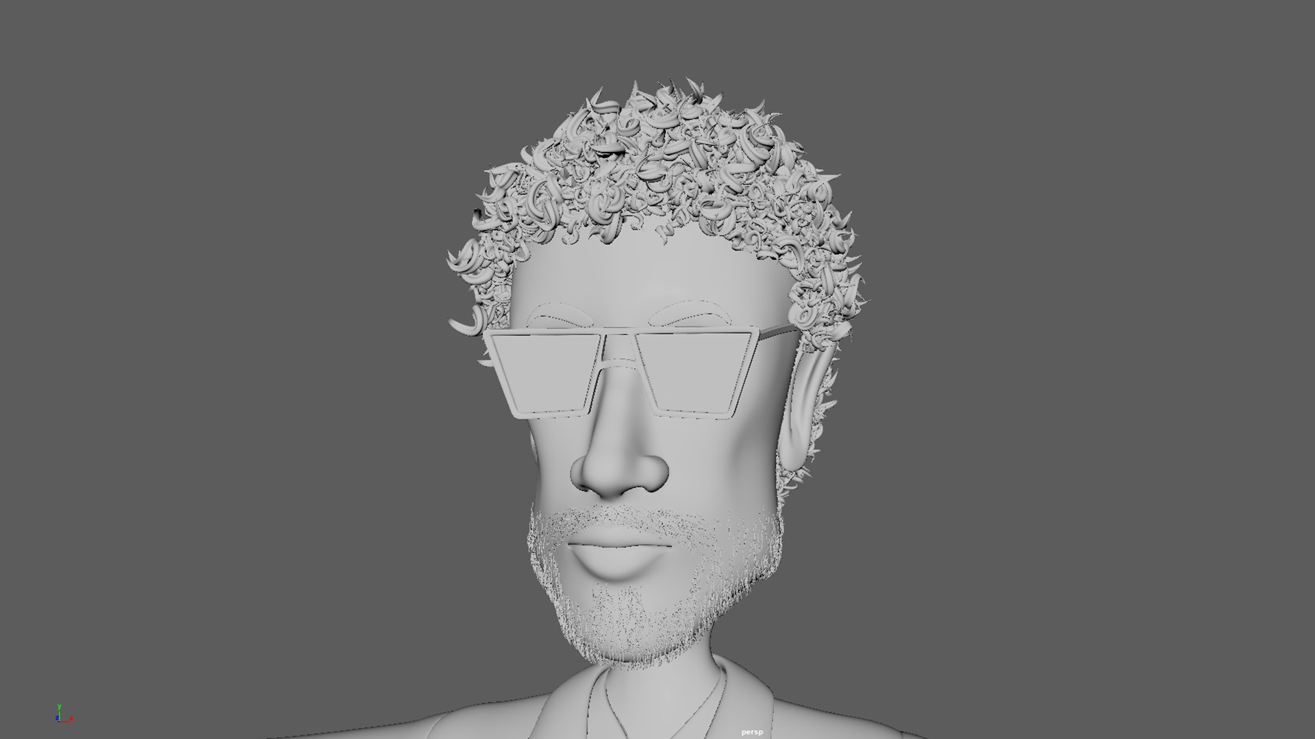 Cartoon BOSS Character With Rig Low-poly 3D model_12