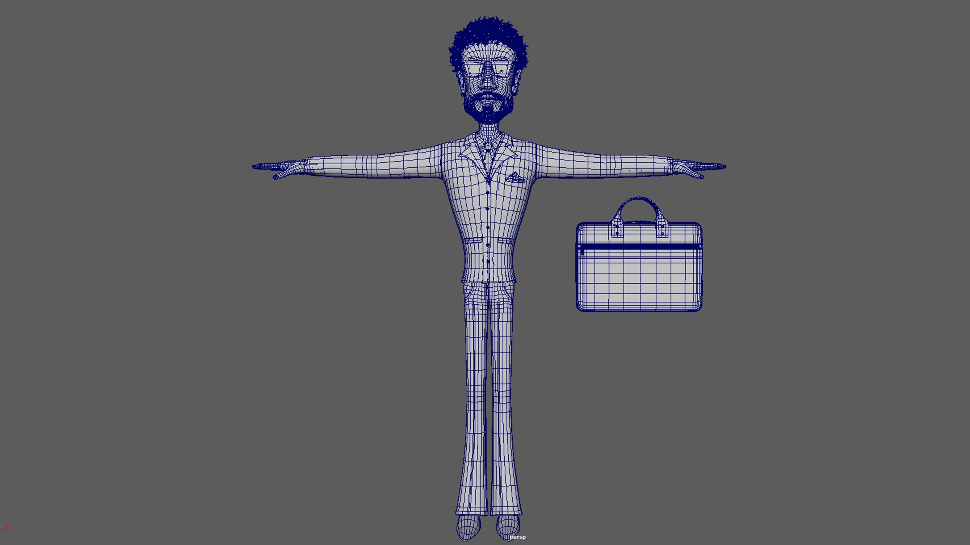 Cartoon BOSS Character With Rig Low-poly 3D model_9