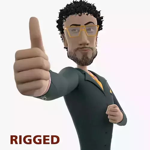 Cartoon BOSS Character With Rig