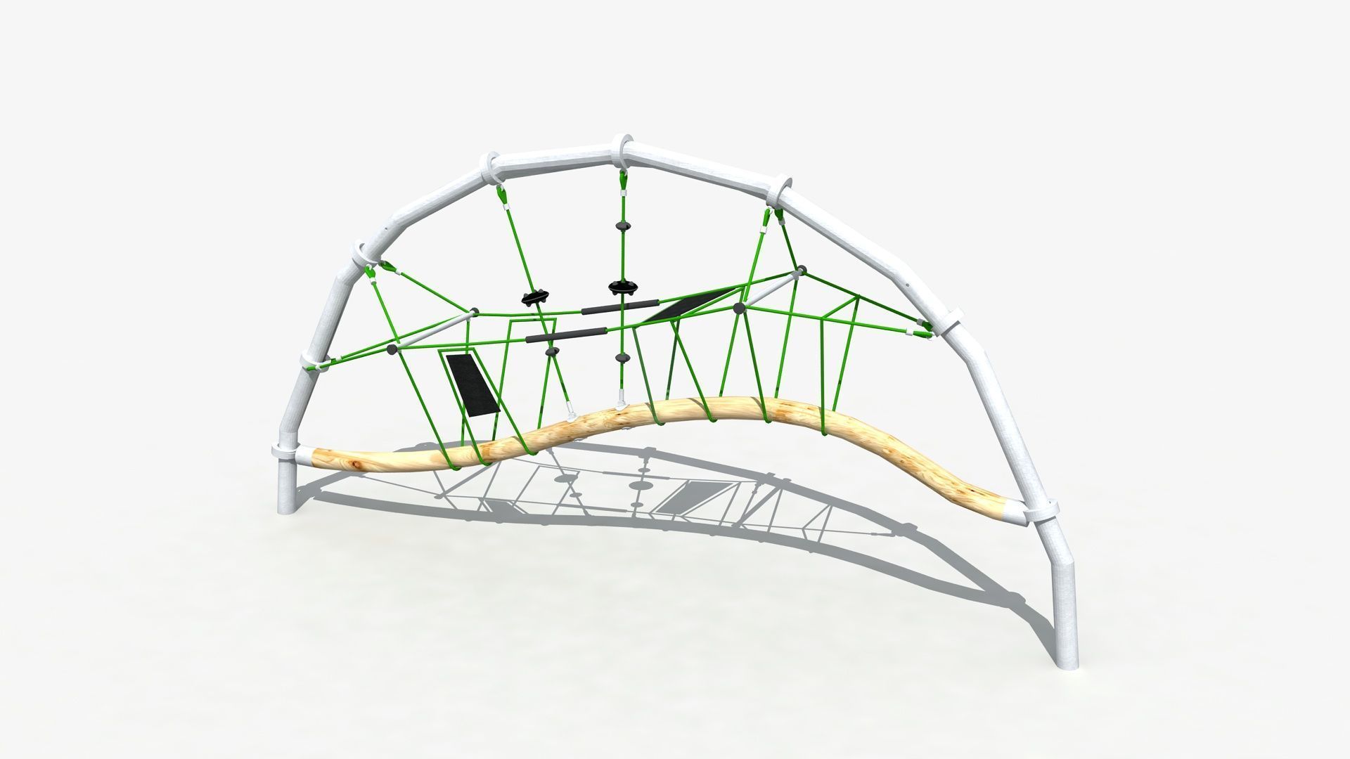 Rope and net climbing combination 3D model_6