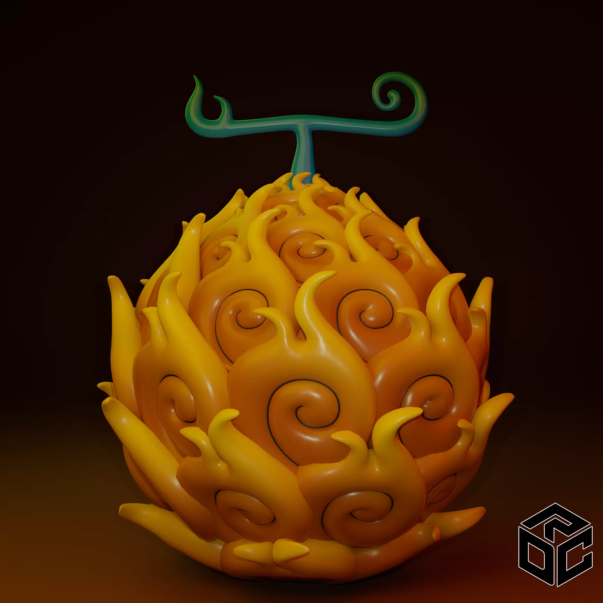 Mera Mera no Mi Low-poly 3D model_0