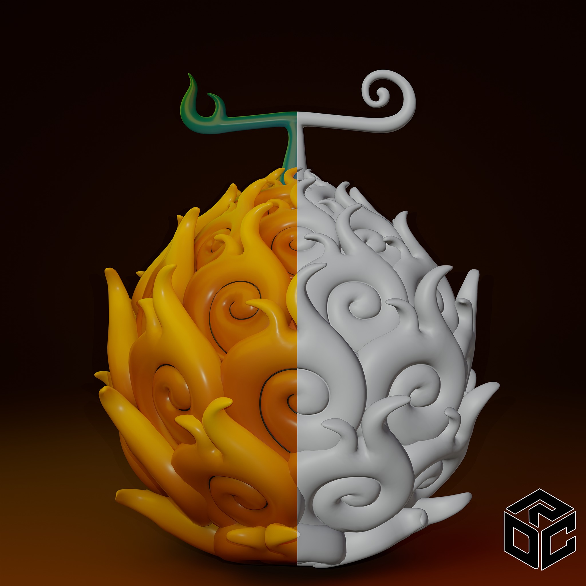 Mera Mera no Mi Low-poly 3D model_2