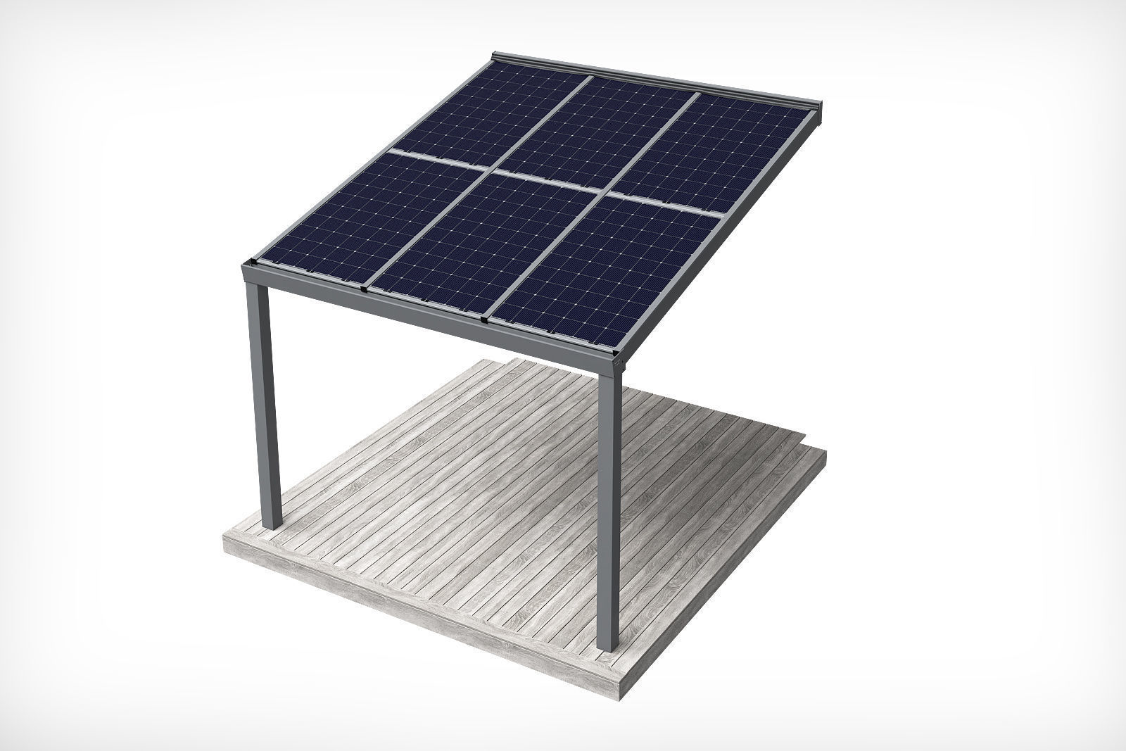 Solar terrace roof 3D model_8