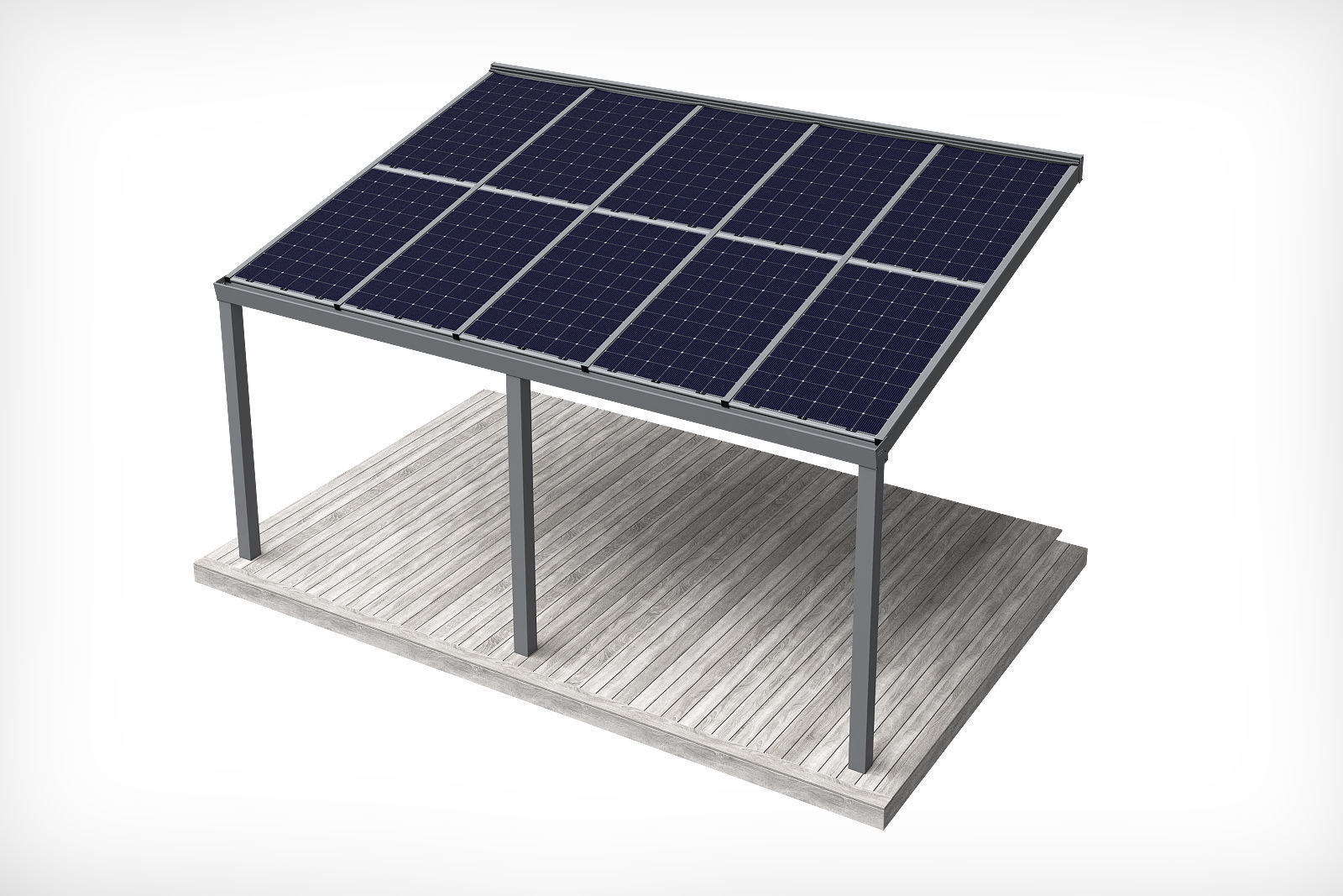 Solar terrace roof 3D model_10