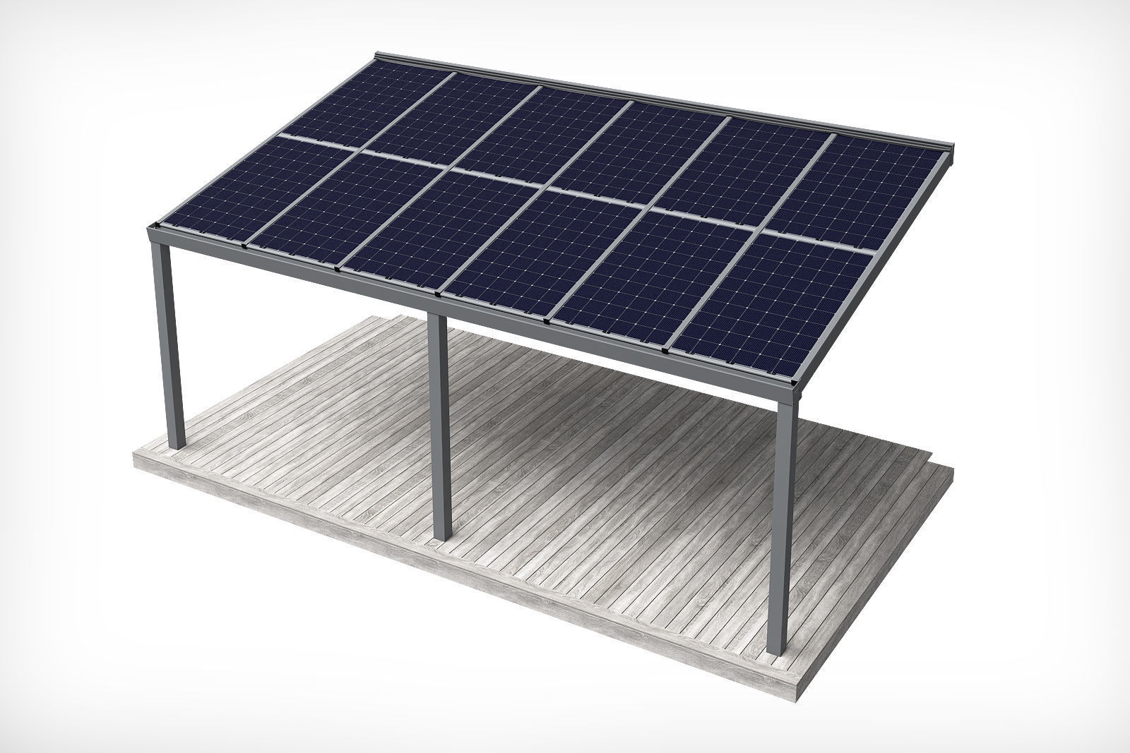 Solar terrace roof 3D model_11