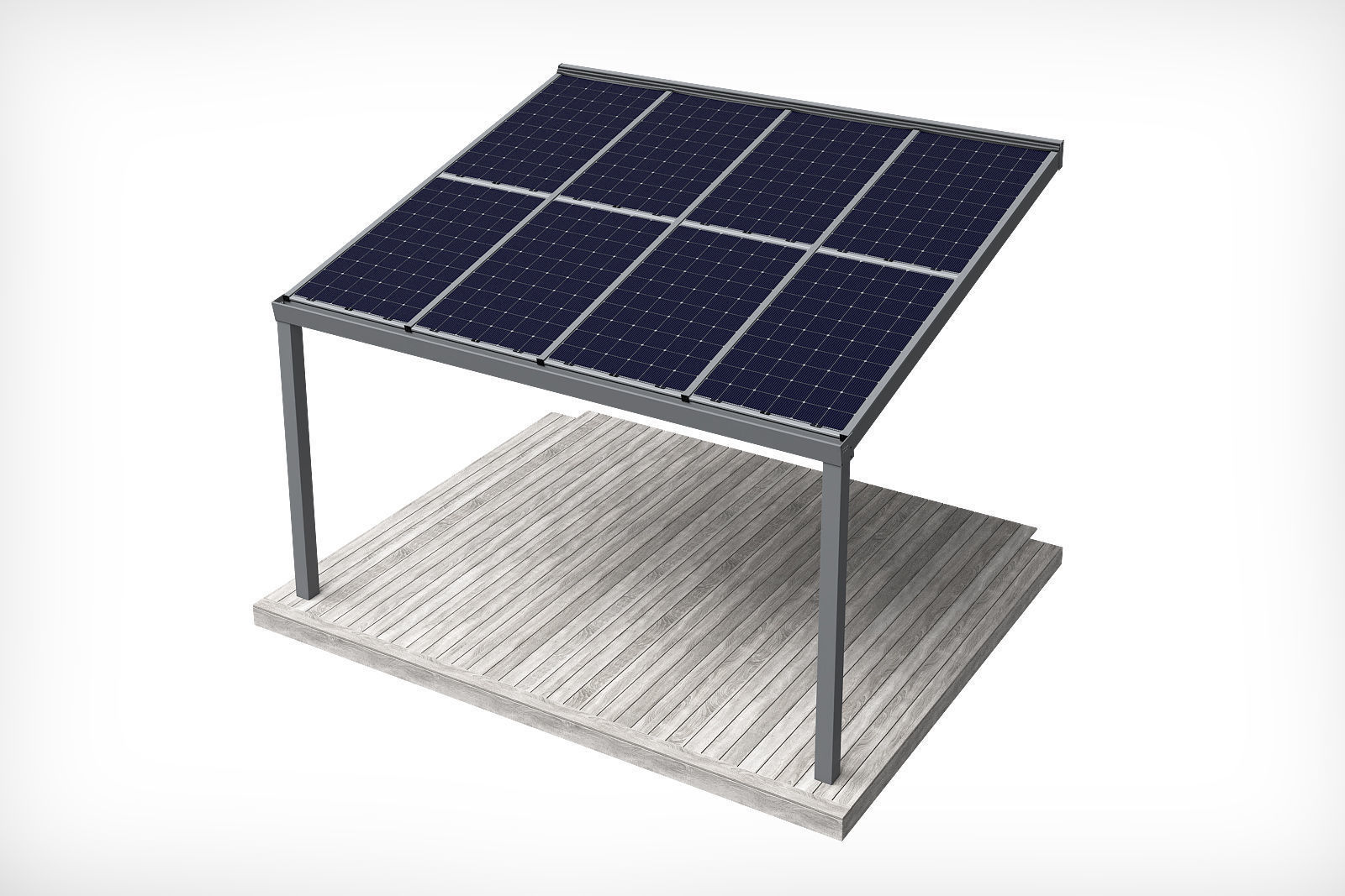 Solar terrace roof 3D model_9