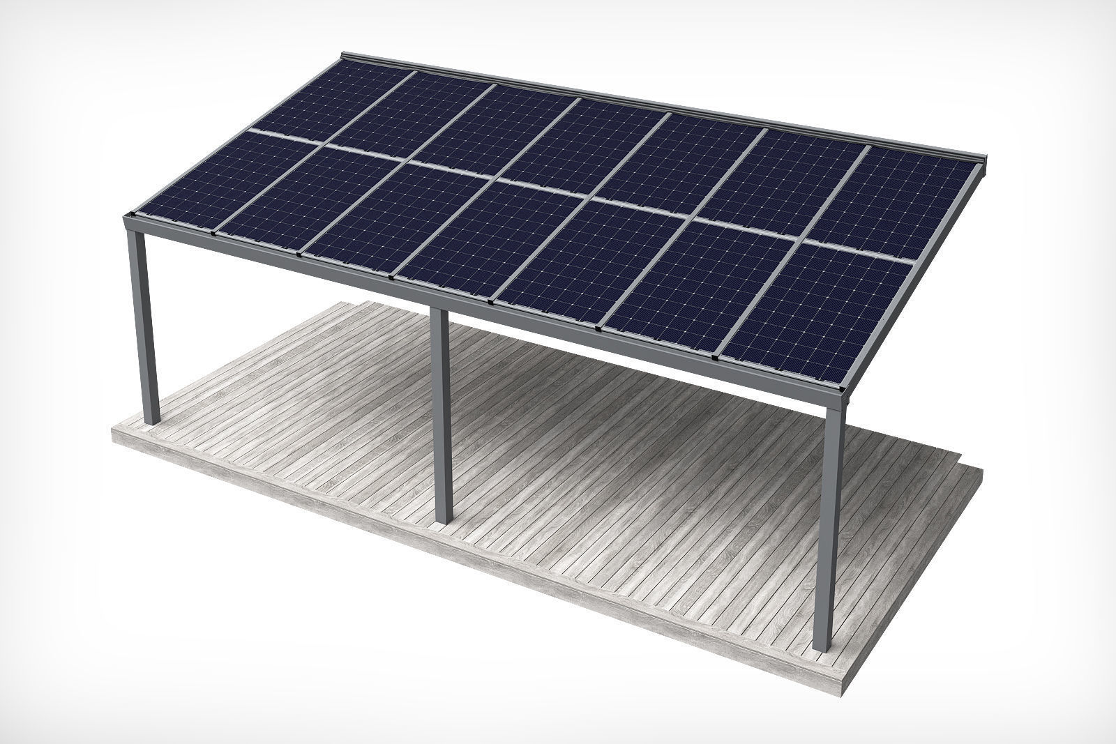 Solar terrace roof 3D model_12