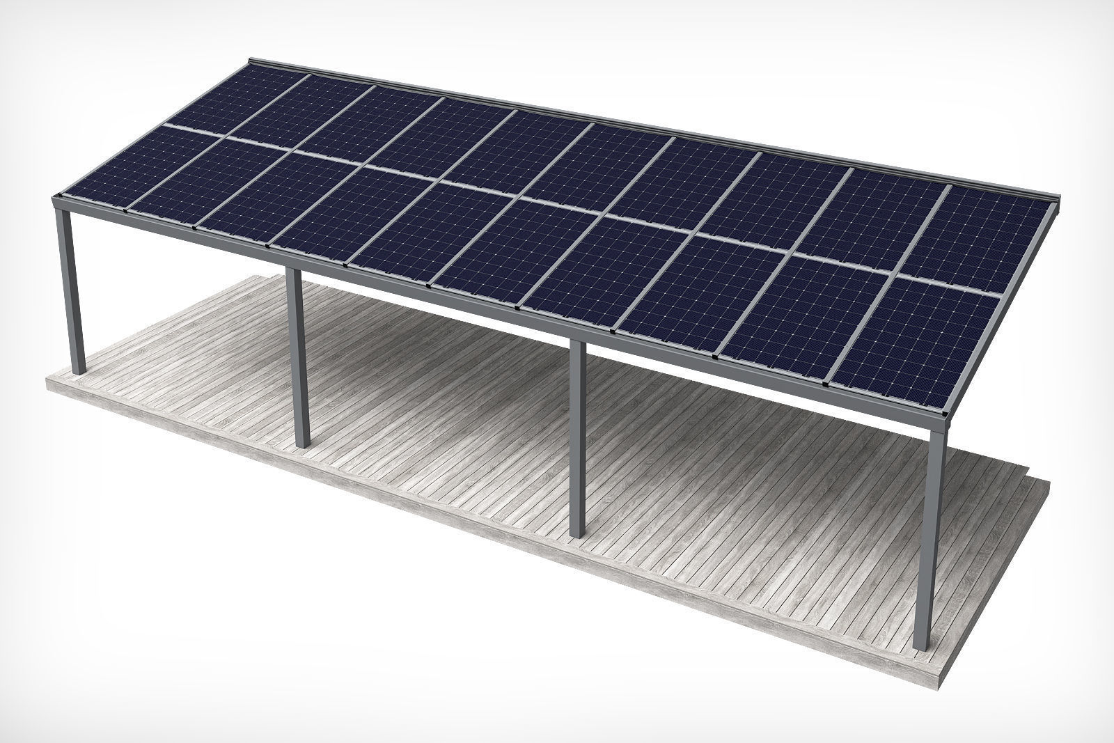 Solar terrace roof 3D model_15