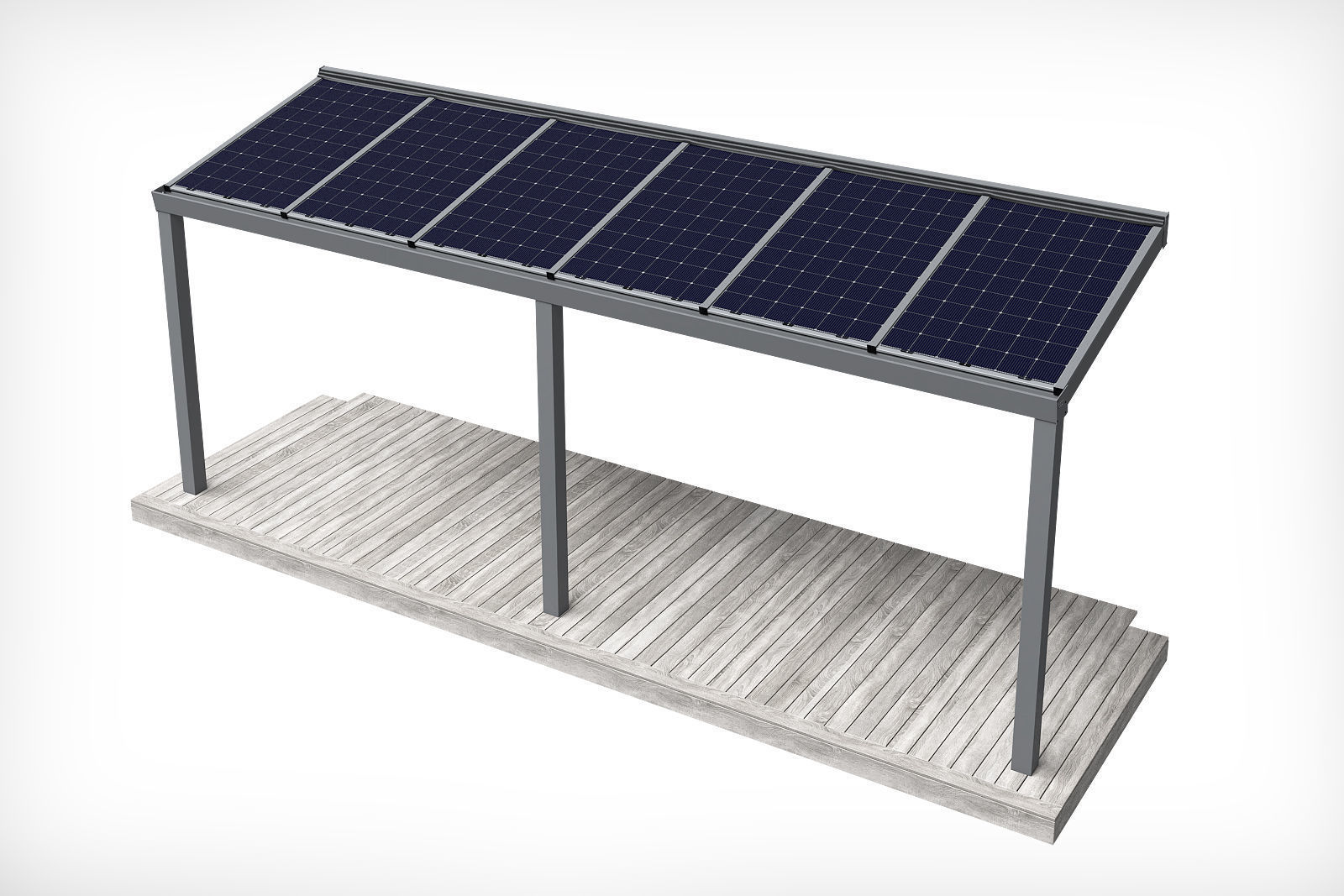 Solar terrace roof 3D model_3