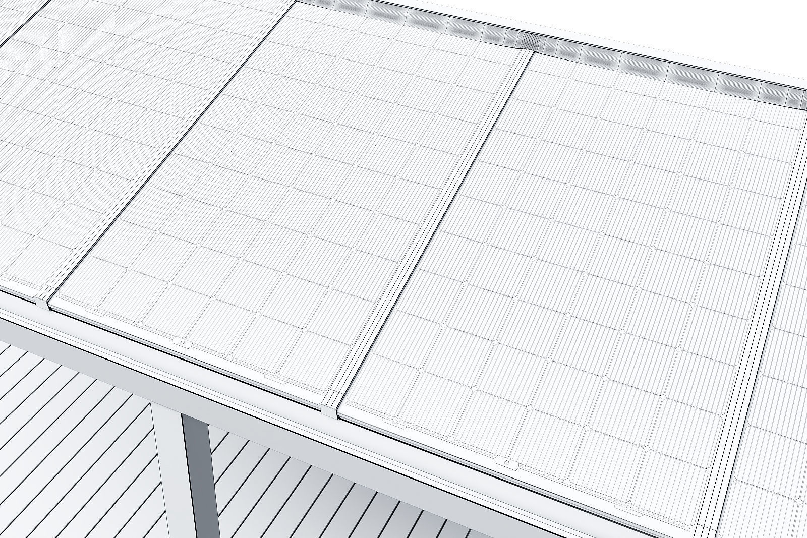 Solar terrace roof 3D model_19