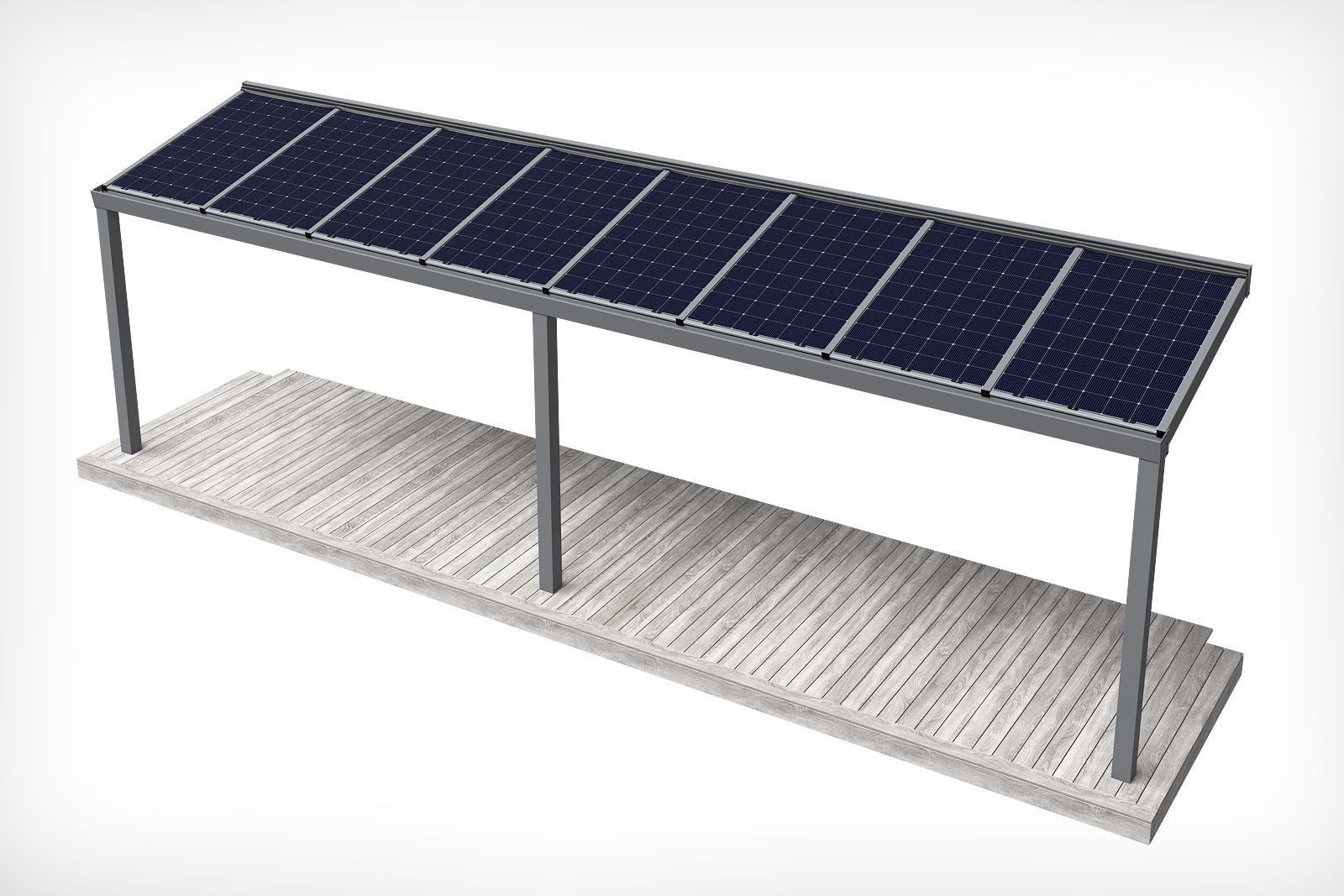 Solar terrace roof 3D model_5