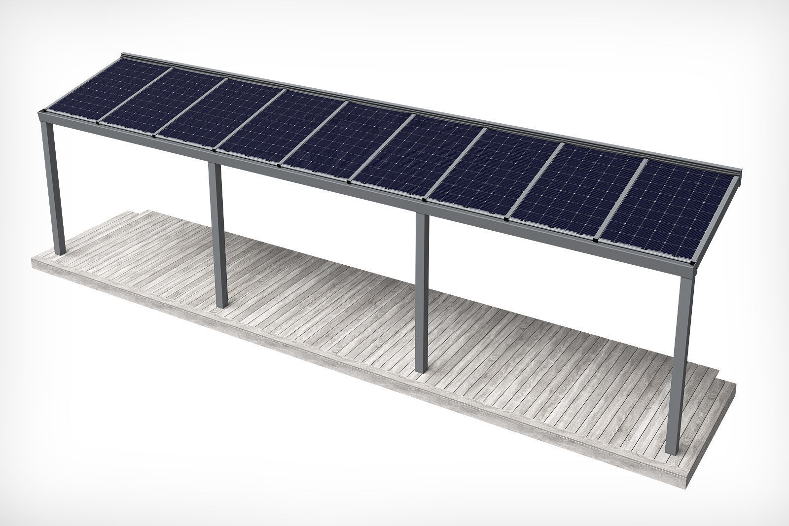 Solar terrace roof 3D model_6