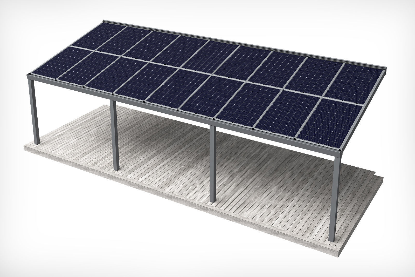 Solar terrace roof 3D model_14