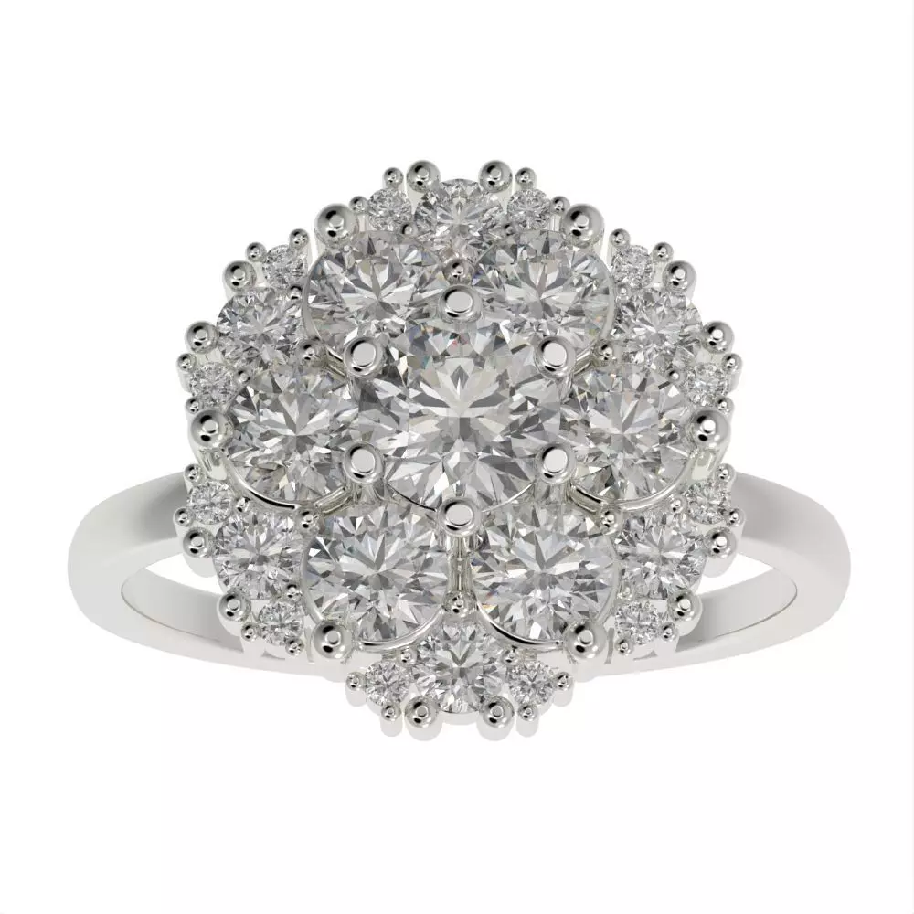 Cluster ring 3D print model