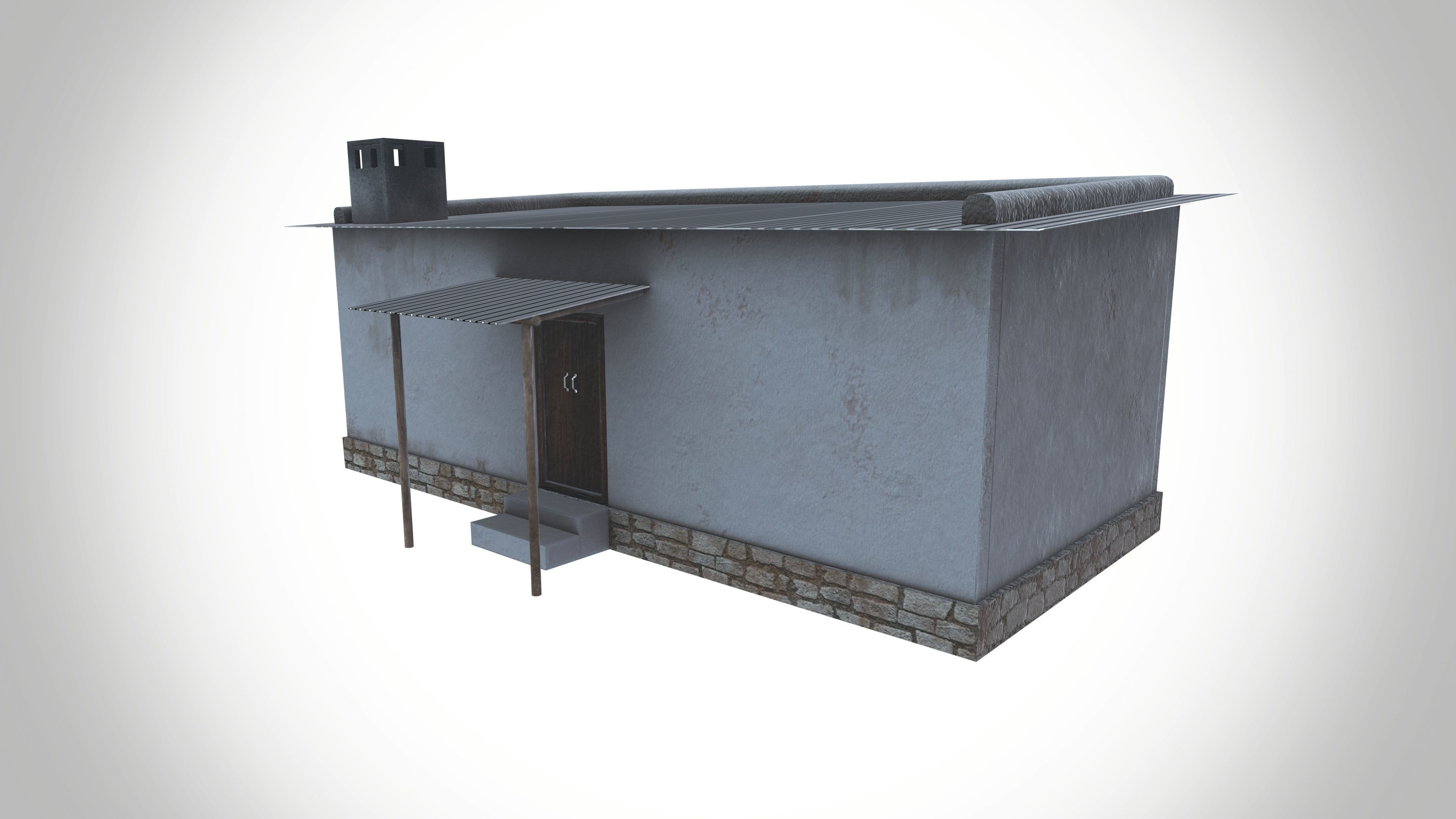 Albester village house Low-poly 3D model_6