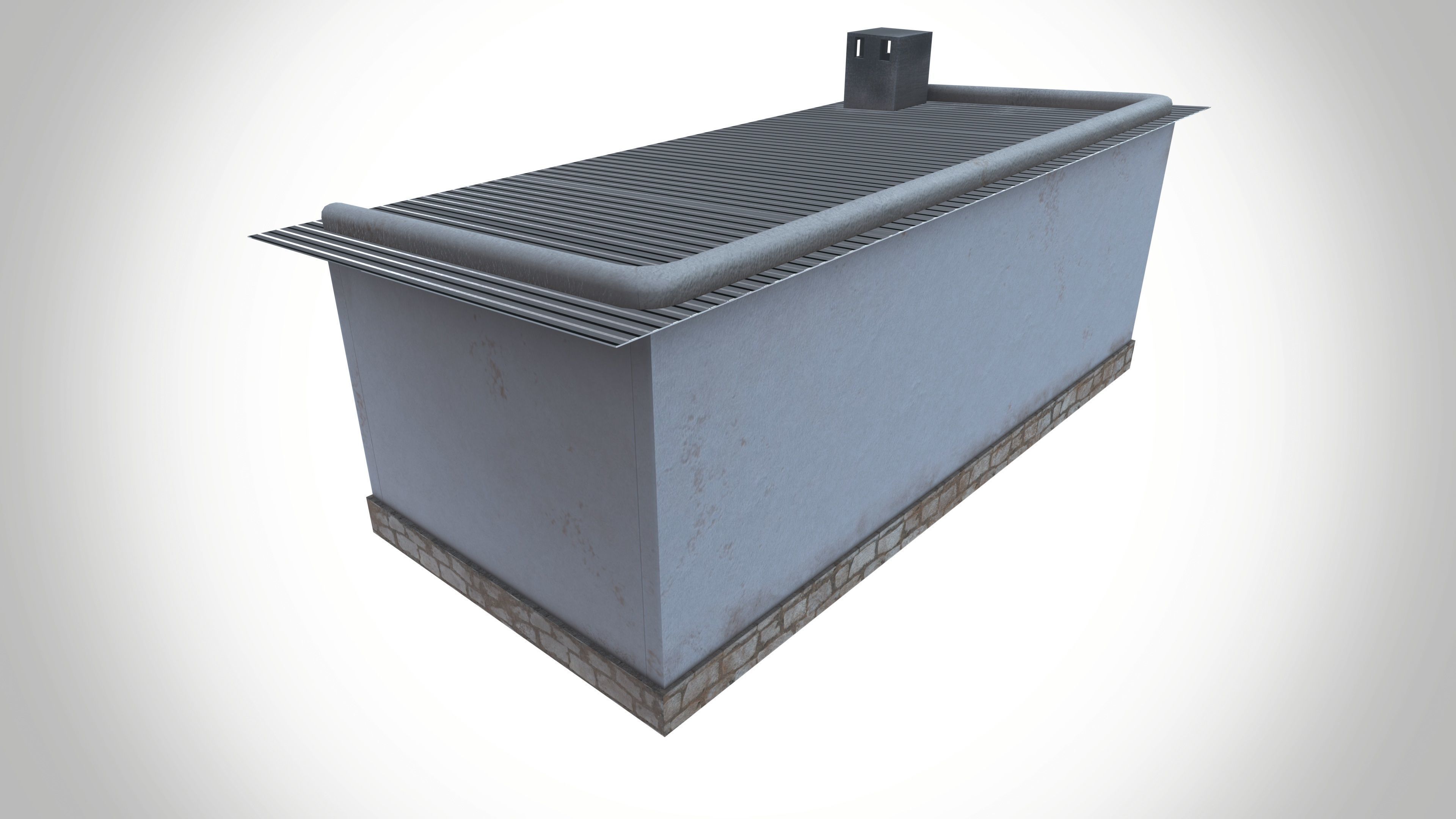 Albester village house Low-poly 3D model_5