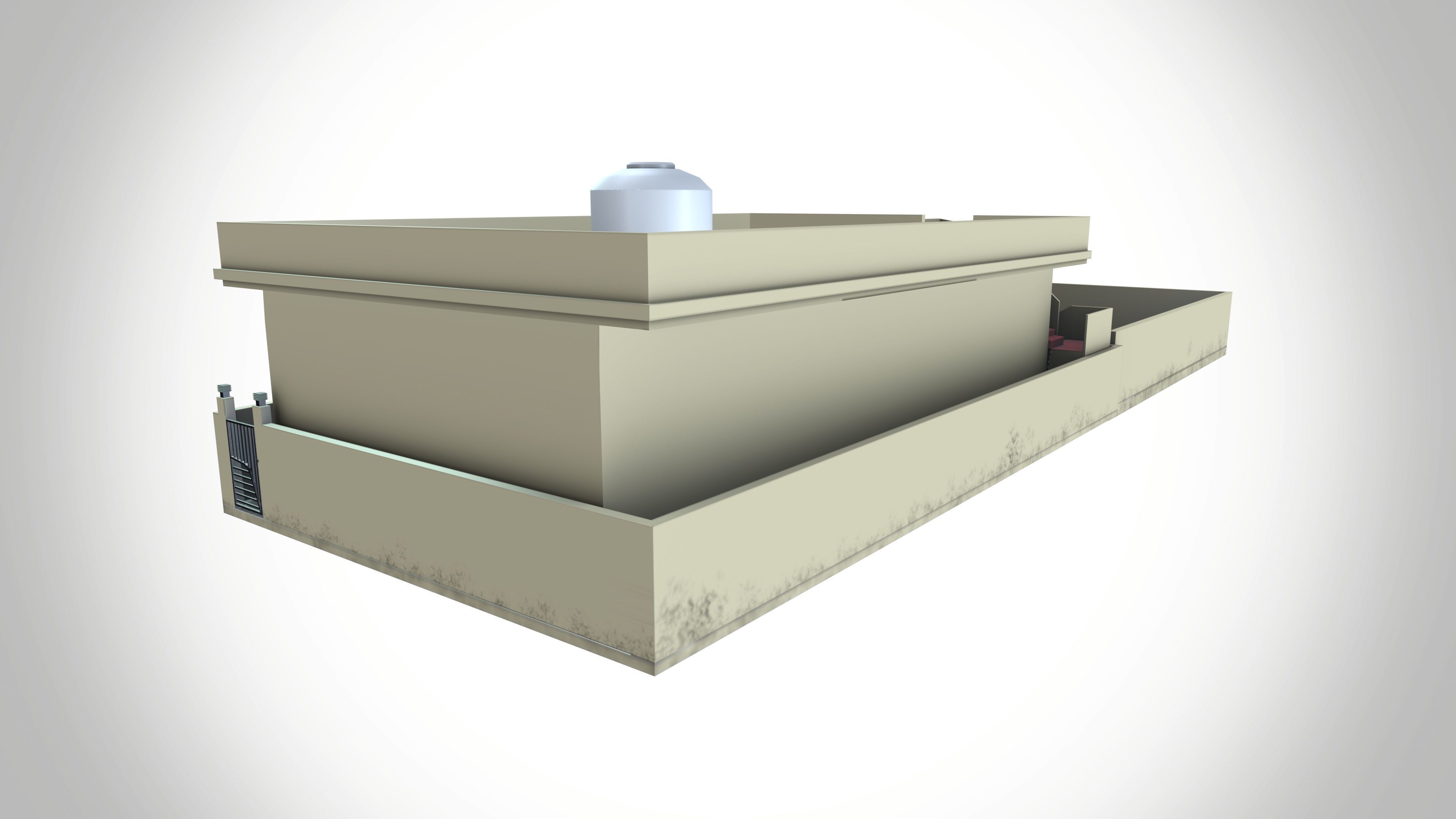 Village House Low-poly 3D model_4