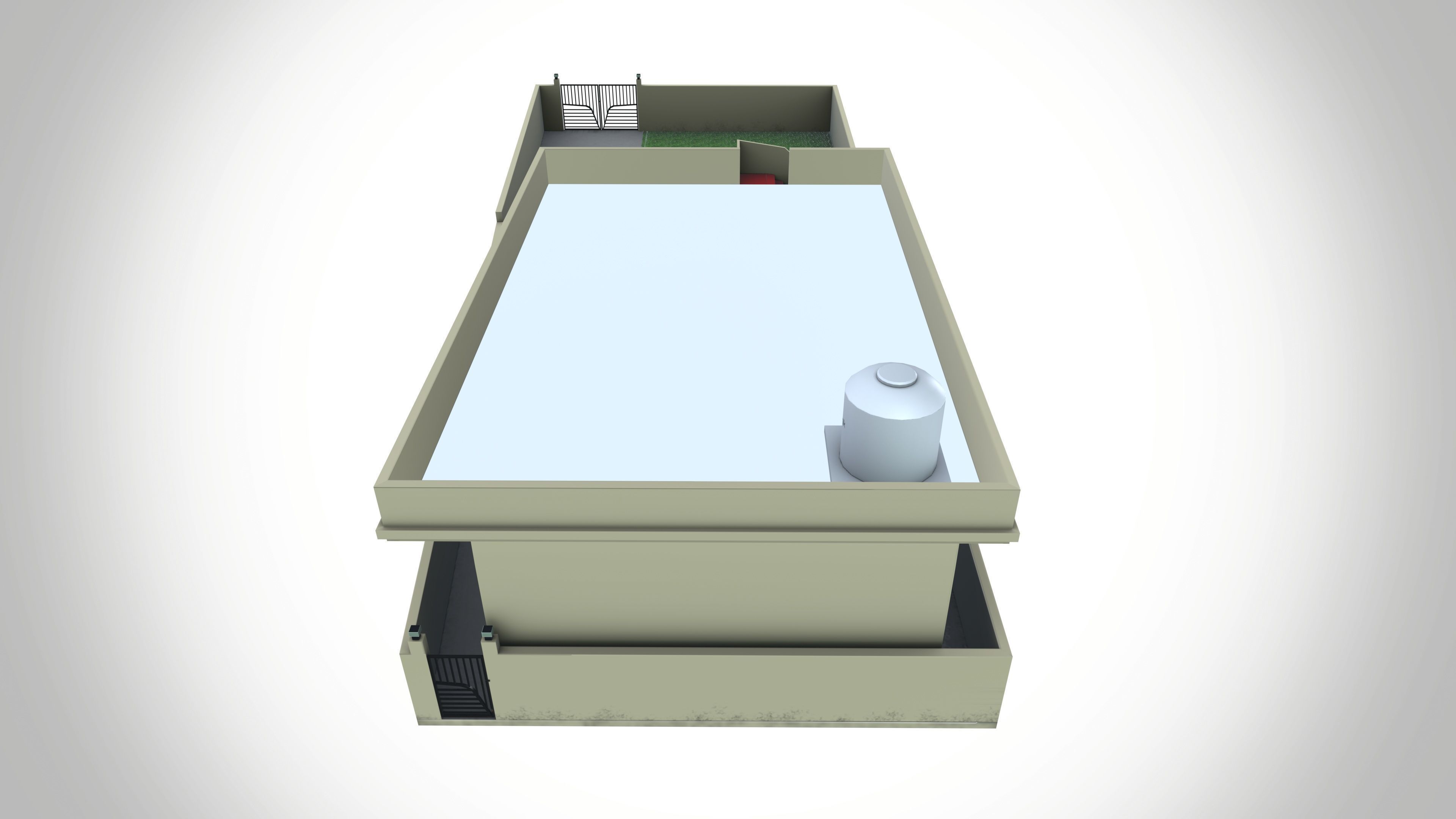 Village House Low-poly 3D model_7