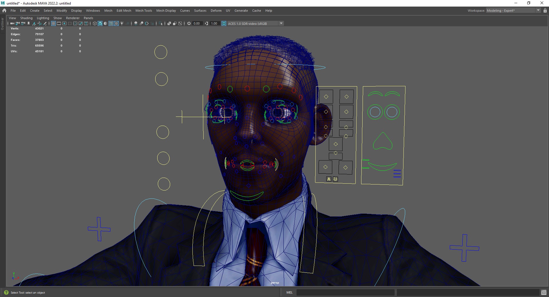 Toon Professional in Suit Businessman Low-poly 3D model_24