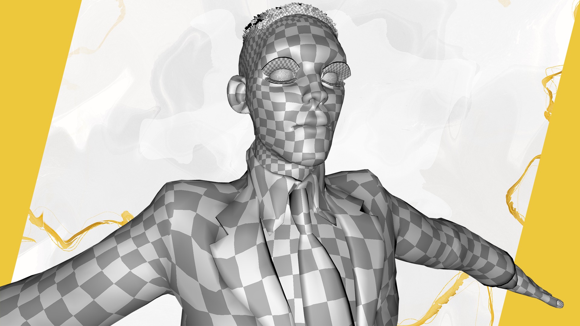 Toon Professional in Suit Businessman Low-poly 3D model_29