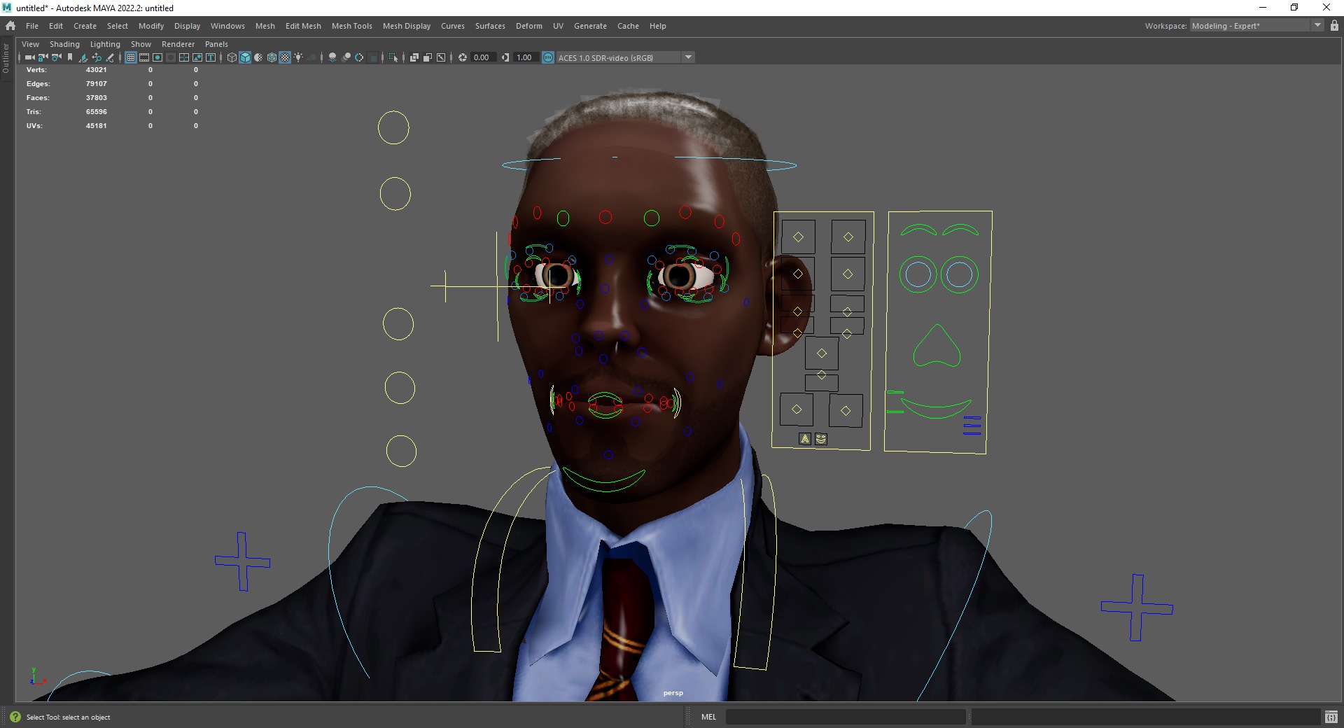 Toon Professional in Suit Businessman Low-poly 3D model_23