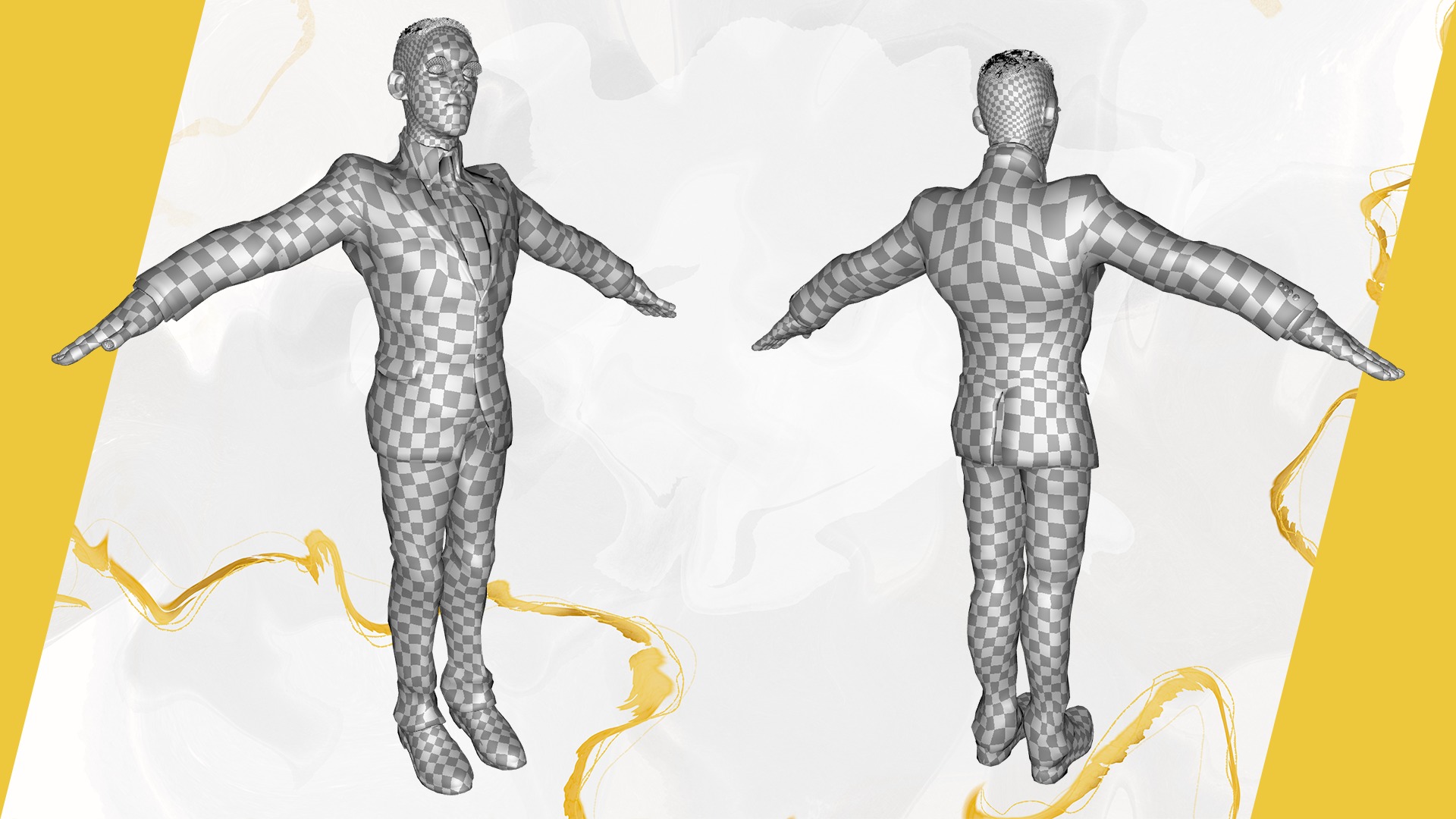 Toon Professional in Suit Businessman Low-poly 3D model_28