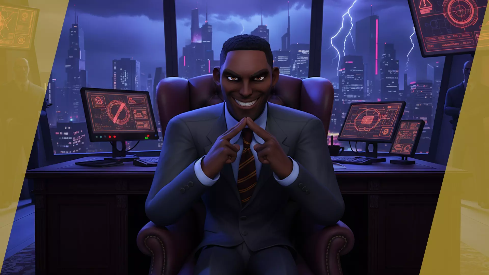 Toon Professional in Suit Businessman Low-poly 3D model_4