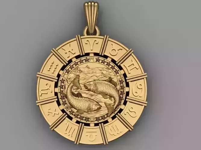Birthday moon necklace 3D print model