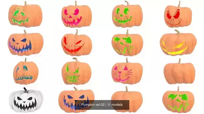 Pumpkin vol 02 3D Model Collection