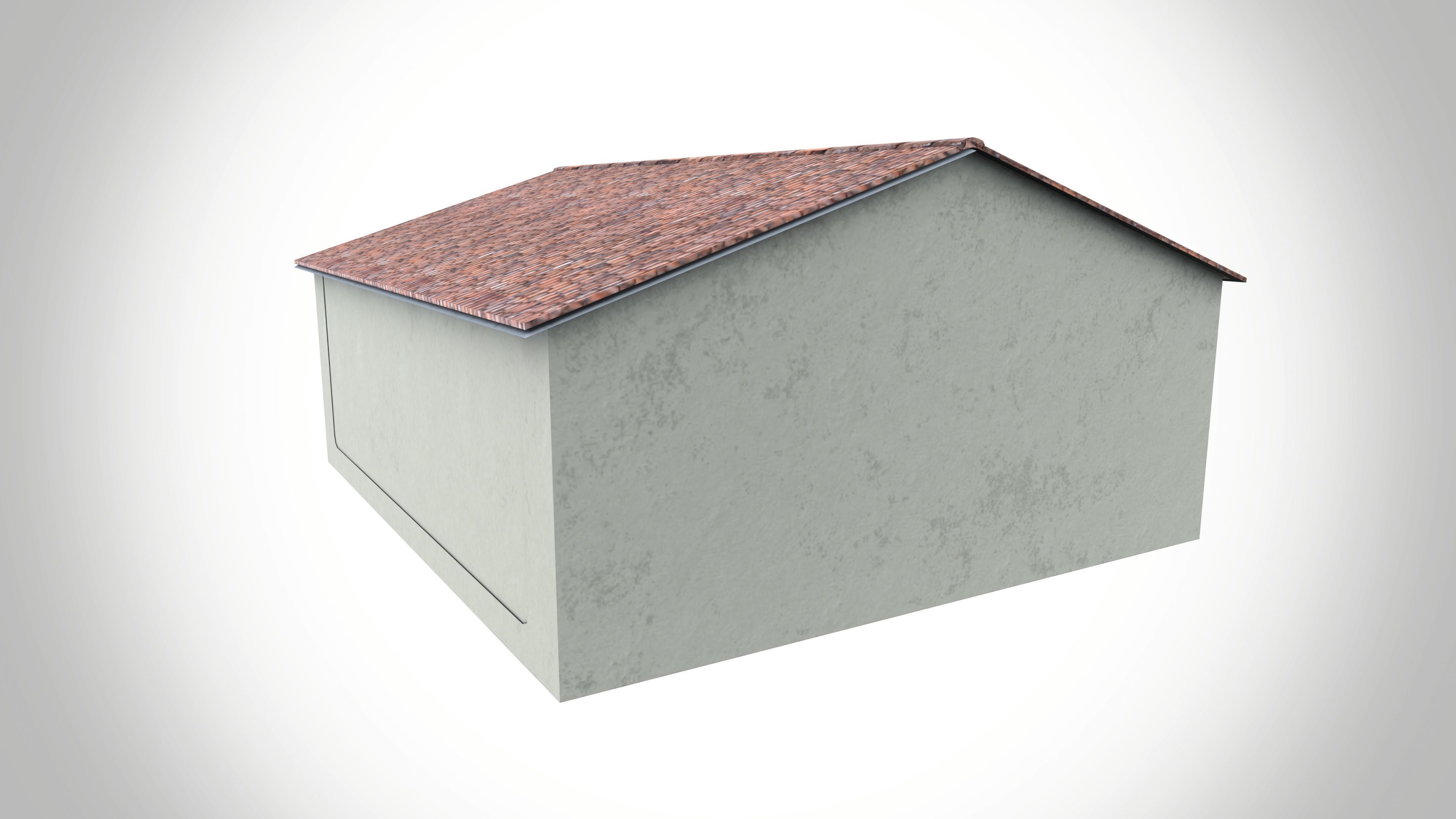 Mud Village House Low-poly 3D model_4