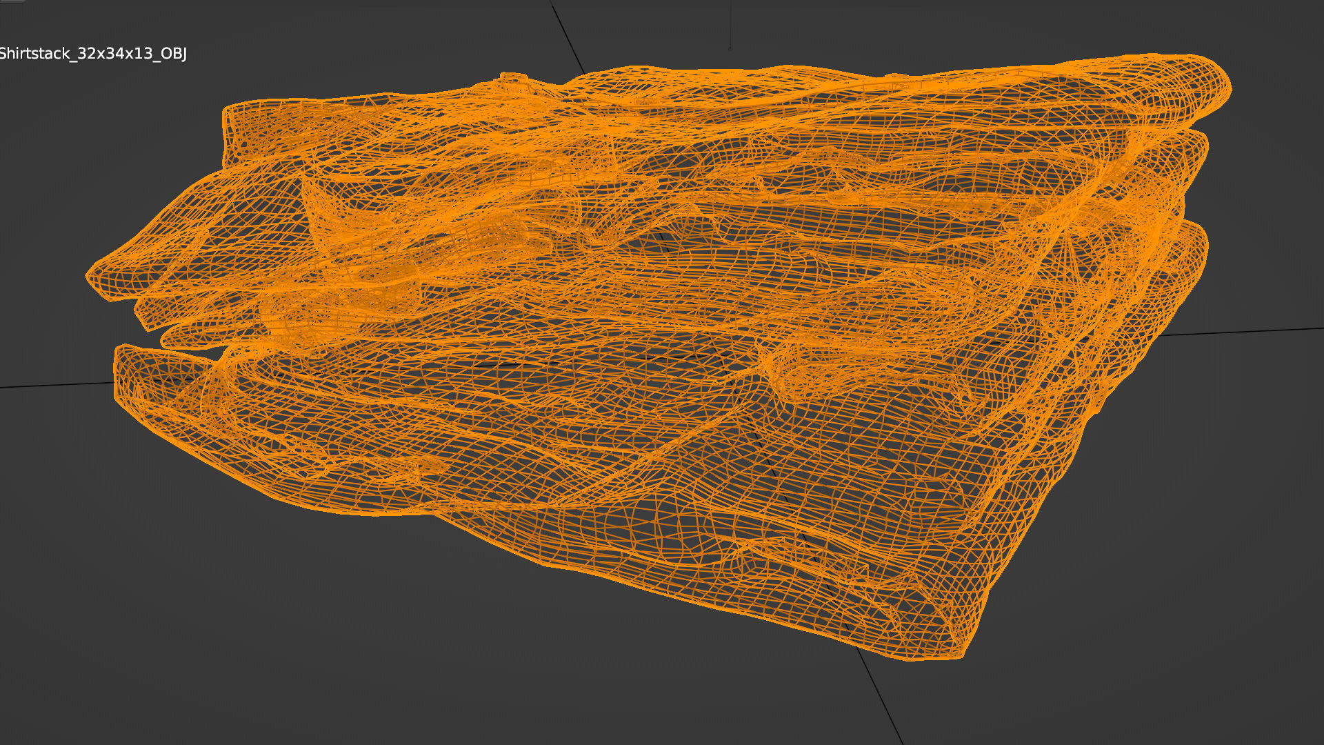 Pile or stack of folded shirts polo Generic casual wardrobe 3D model_5