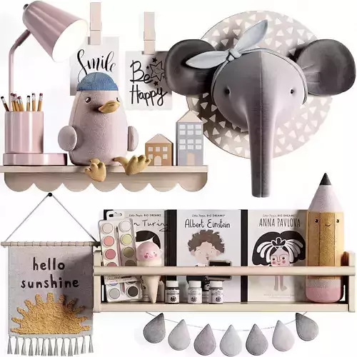 M Animal Head Shelf  Plush Toy and Wall Decor kids 08